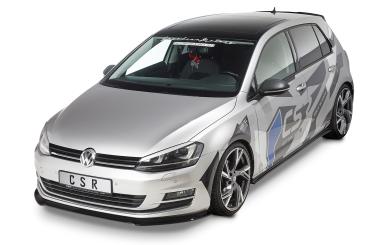 CSR Frontspoiler | Cup-Spoilerlippe mit ABE für VW Golf 7 CSL330-G Glossy schwarz Hochglanz (keine Lackierung erforderlich)