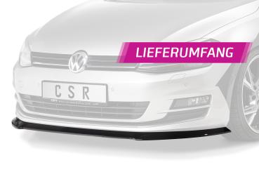 CSR Frontspoiler | Cup-Spoilerlippe mit ABE für VW Golf 7 CSL330-G Glossy schwarz Hochglanz (keine Lackierung erforderlich)