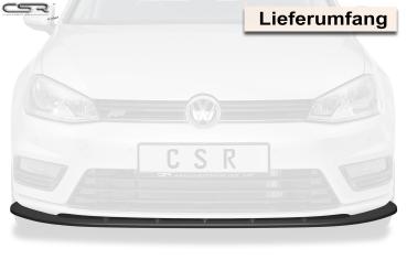 CSR Frontspoiler | Cup-Spoilerlippe mit ABE für VW Golf 7 R-Line CSL333-C Carbon Look Hochglanz (keine Lackierung erforderlich)