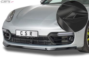 CSR Frontspoiler | Cup-Spoilerlippe mit ABE für Porsche Panamera 2 CSL336-C Carbon Look Hochglanz (keine Lackierung erforderlich)