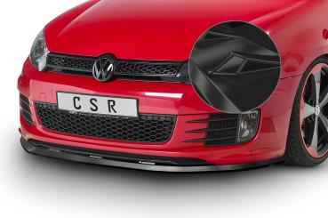 CSR Frontspoiler | Cup-Spoilerlippe mit ABE für VW Golf 6 GTI/GTD CSL339-G Glossy schwarz Hochglanz (keine Lackierung erforderlich)