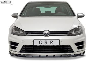 CSR Frontspoiler | Cup-Spoilerlippe mit ABE für VW Golf 7 R CSL340-G Glossy schwarz Hochglanz (keine Lackierung erforderlich)
