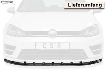 CSR Frontspoiler | Cup-Spoilerlippe mit ABE für VW Golf 7 R CSL340-G Glossy schwarz Hochglanz (keine Lackierung erforderlich)