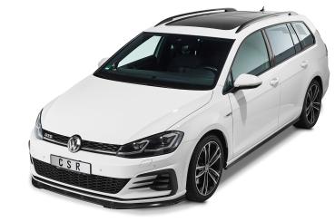 CSR Frontspoiler | Cup-Spoilerlippe mit ABE für VW Golf 7 GTI / GTD CSL345-G Glossy schwarz Hochglanz (keine Lackierung erforderlich)