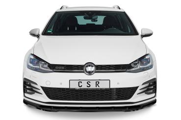 CSR Frontspoiler | Cup-Spoilerlippe mit ABE für VW Golf 7 GTI / GTD CSL345-G Glossy schwarz Hochglanz (keine Lackierung erforderlich)