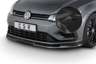 CSR Frontspoiler | Cup-Spoilerlippe mit ABE für VW Golf 7 R CSL346-G Glossy schwarz Hochglanz (keine Lackierung erforderlich)