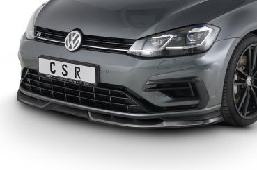 CSR Frontspoiler | Cup-Spoilerlippe mit ABE für VW Golf 7 R CSL346-C Carbon Look Hochglanz (keine Lackierung erforderlich)