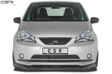 CSR Frontspoiler | Cup-Spoilerlippe mit ABE für Seat Mii CSL349-C Carbon Look Hochglanz (keine Lackierung erforderlich)