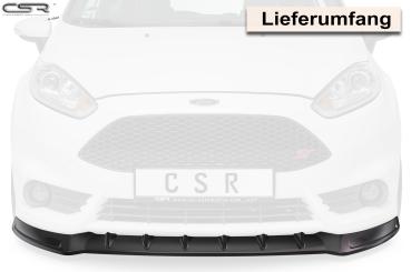 CSR Frontspoiler | Cup-Spoilerlippe mit ABE für Ford Fiesta MK7 ST CSL351-C Carbon Look Hochglanz (keine Lackierung erforderlich)