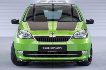CSR Frontspoiler | Cup-Spoilerlippe mit ABE für Skoda Citigo CSL352-G Glossy schwarz Hochglanz (keine Lackierung erforderlich)