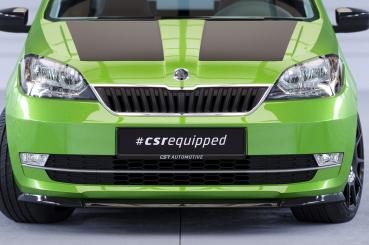 CSR Frontspoiler | Cup-Spoilerlippe mit ABE für Skoda Citigo CSL352-G Glossy schwarz Hochglanz (keine Lackierung erforderlich)