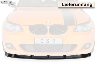 CSR Frontspoiler | Cup-Spoilerlippe mit ABE für BMW 5er E60 / E61 CSL361-S strukturiert schwarz matt (keine Lackierung erforderlich)