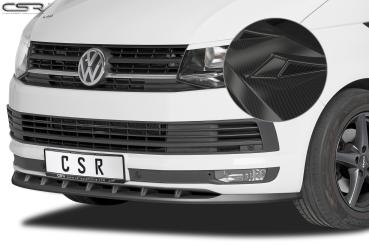 CSR Frontspoiler | Cup-Spoilerlippe mit ABE für VW T6 Bus CSL365-C Carbon Look Hochglanz (keine Lackierung erforderlich)