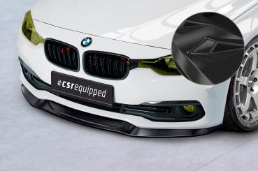 CSR Frontspoiler | Cup-Spoilerlippe mit ABE für BMW 3er F30/F31 CSL366-C Carbon Look Hochglanz (keine Lackierung erforderlich)