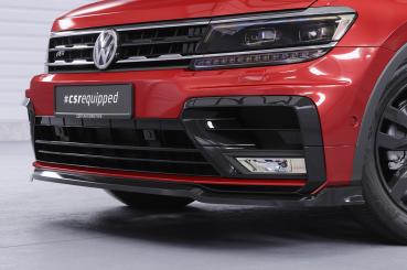 CSR Frontspoiler | Cup-Spoilerlippe mit ABE für VW Tiguan II (Typ AD1) R-Line CSL367-S strukturiert schwarz matt (keine Lackierung erforderlich)