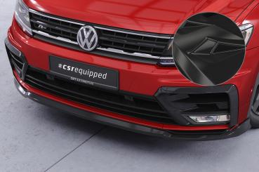 CSR Frontspoiler | Cup-Spoilerlippe mit ABE für VW Tiguan II (Typ AD1) R-Line CSL367-G Glossy schwarz Hochglanz (keine Lackierung erforderlich)