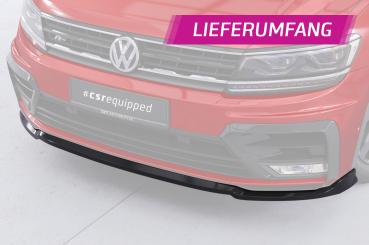 CSR Frontspoiler | Cup-Spoilerlippe mit ABE für VW Tiguan II (Typ AD1) R-Line CSL367-S strukturiert schwarz matt (keine Lackierung erforderlich)