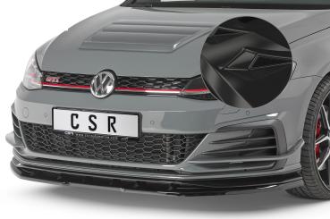 CSR Frontspoiler | Cup-Spoilerlippe mit ABE für VW Golf 7 GTI TCR CSL368-G Glossy schwarz Hochglanz (keine Lackierung erforderlich)