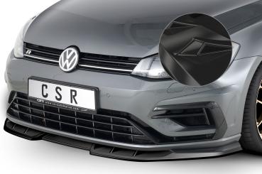 CSR Frontspoiler | Cup-Spoilerlippe mit ABE für VW Golf 7 R CSL373-G Glossy schwarz Hochglanz (keine Lackierung erforderlich)