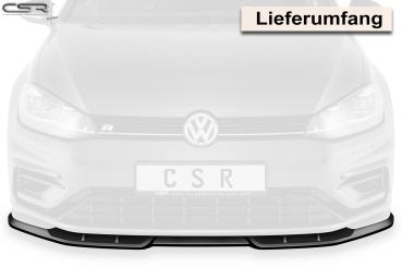 CSR Frontspoiler | Cup-Spoilerlippe mit ABE für VW Golf 7 R CSL373-G Glossy schwarz Hochglanz (keine Lackierung erforderlich)