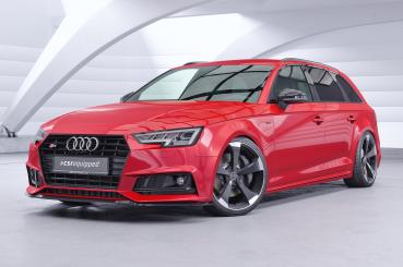 CSR Frontspoiler | Cup-Spoilerlippe mit ABE für Audi A4 B9 8W S-Line / S4 B9 8W CSL377-G Glossy schwarz Hochglanz (keine Lackierung erforderlich)
