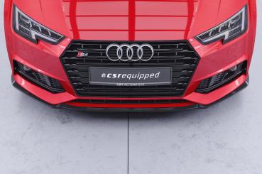 CSR Frontspoiler | Cup-Spoilerlippe mit ABE für Audi A4 B9 8W S-Line / S4 B9 8W CSL377-G Glossy schwarz Hochglanz (keine Lackierung erforderlich)