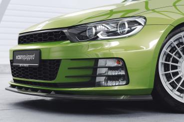 CSR Frontspoiler | Cup-Spoilerlippe mit ABE für VW Scirocco III R-Line CSL386-G Glossy schwarz Hochglanz (keine Lackierung erforderlich)