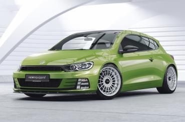 CSR Frontspoiler | Cup-Spoilerlippe mit ABE für VW Scirocco III R-Line CSL386-G Glossy schwarz Hochglanz (keine Lackierung erforderlich)