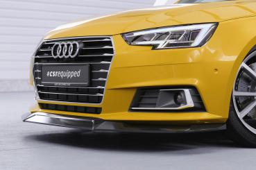 CSR Frontspoiler | Cup-Spoilerlippe mit ABE für Audi A4 B9 (Typ 8W) CSL387-S strukturiert schwarz matt (keine Lackierung erforderlich)