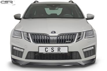 CSR Frontspoiler | Cup-Spoilerlippe mit ABE für Skoda Octavia III RS CSL389-L Lackierung erforderlich (unlackiert roh)