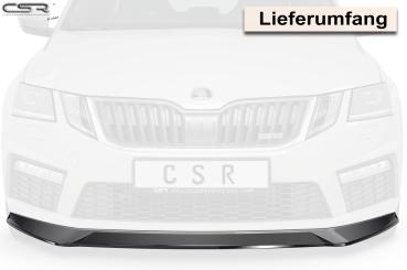 CSR Frontspoiler | Cup-Spoilerlippe mit ABE für Skoda Octavia III RS CSL389-L Lackierung erforderlich (unlackiert roh)