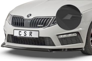 CSR Frontspoiler | Cup-Spoilerlippe mit ABE für Skoda Octavia III (5E) RS CSL389-S strukturiert schwarz matt (keine Lackierung erforderlich)