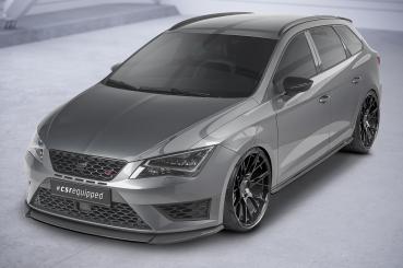 CSR Frontspoiler | Cup-Spoilerlippe mit ABE für Seat Leon 3 (Typ 5F) Cupra/FR CSL390-S strukturiert schwarz matt (keine Lackierung erforderlich)