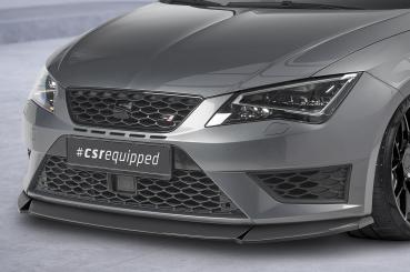 CSR Frontspoiler | Cup-Spoilerlippe mit ABE für Seat Leon 3 (Typ 5F) Cupra/FR CSL390-S strukturiert schwarz matt (keine Lackierung erforderlich)
