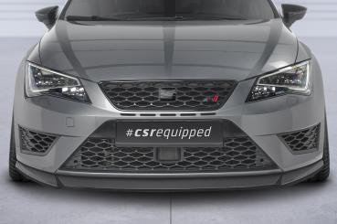 CSR Frontspoiler | Cup-Spoilerlippe mit ABE für Seat Leon 3 (Typ 5F) Cupra/FR CSL390-S strukturiert schwarz matt (keine Lackierung erforderlich)