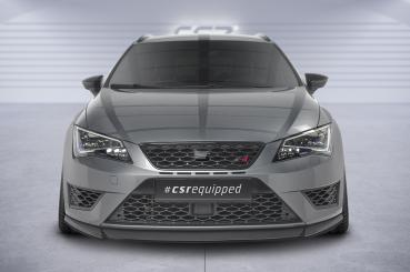 CSR Frontspoiler | Cup-Spoilerlippe mit ABE für Seat Leon 3 (Typ 5F) Cupra/FR CSL390-S strukturiert schwarz matt (keine Lackierung erforderlich)