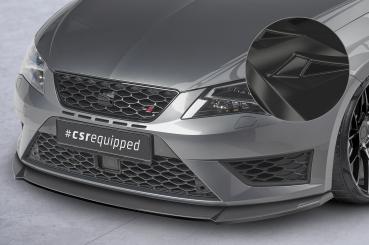 CSR Frontspoiler | Cup-Spoilerlippe mit ABE für Seat Leon 3 (Typ 5F) Cupra/FR CSL390-G Glossy schwarz Hochglanz (keine Lackierung erforderlich)