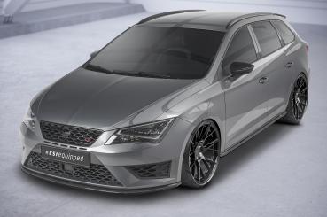 CSR Frontspoiler | Cup-Spoilerlippe mit ABE für Seat Leon 3 (Typ 5F) Cupra/FR CSL391-G Glossy schwarz Hochglanz (keine Lackierung erforderlich)