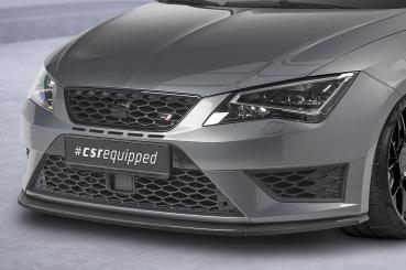 CSR Frontspoiler | Cup-Spoilerlippe mit ABE für Seat Leon 3 (Typ 5F) Cupra/FR CSL391-G Glossy schwarz Hochglanz (keine Lackierung erforderlich)
