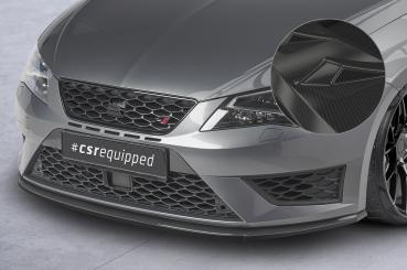 CSR Frontspoiler | Cup-Spoilerlippe mit ABE für Seat Leon 3 (Typ 5F) Cupra/FR CSL391-C Carbon Look Hochglanz (keine Lackierung erforderlich)