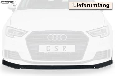 CSR Frontspoiler | Cup-Spoilerlippe mit ABE für Audi A3 8V CSL393-S strukturiert schwarz matt (keine Lackierung erforderlich)