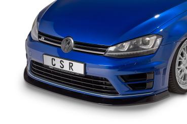 CSR Frontspoiler | Cup-Spoilerlippe mit ABE für VW Golf 7 R CSL395-S strukturiert schwarz matt (keine Lackierung erforderlich)