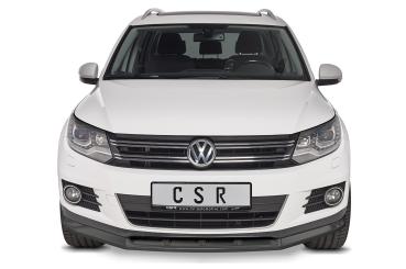 CSR Frontspoiler | Cup-Spoilerlippe mit ABE für VW Tiguan I CSL397-C Carbon Look Hochglanz (keine Lackierung erforderlich)
