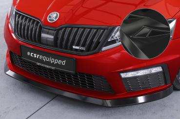 CSR Frontspoiler | Cup-Spoilerlippe mit ABE für Skoda Octavia III 5E RS CSL399-G Glossy schwarz Hochglanz (keine Lackierung erforderlich)