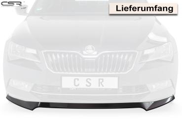 CSR Frontspoiler | Cup-Spoilerlippe mit ABE für Skoda Superb III (Typ 3V) CSL401-S strukturiert schwarz matt (keine Lackierung erforderlich)
