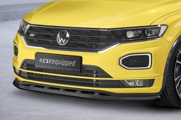 CSR Frontspoiler | Cup-Spoilerlippe mit ABE für VW T-Roc (A1) R-Line CSL402-G Glossy schwarz Hochglanz (keine Lackierung erforderlich)