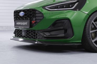 CSR Frontspoiler | Cup-Spoilerlippe mit ABE für Ford Focus MK4 ST / ST-Line CSL406-C Carbon Look Hochglanz (keine Lackierung erforderlich)
