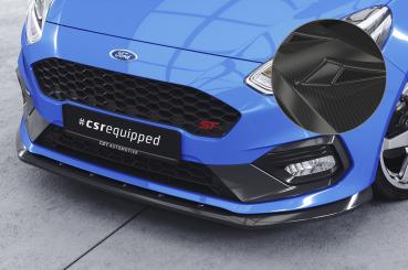 CSR Frontspoiler | Cup-Spoilerlippe mit ABE für Ford Fiesta MK8 ST/ST-Line CSL409-C Carbon Look Hochglanz (keine Lackierung erforderlich)