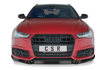 CSR Frontspoiler | Cup-Spoilerlippe mit ABE für Audi A6 C7 4G S-Line/ S6 C7 4G CSL410-S strukturiert schwarz matt (keine Lackierung erforderlich)