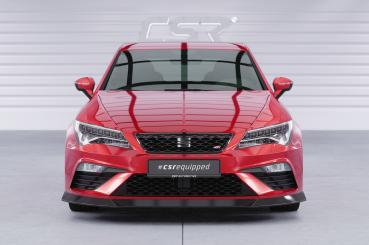 CSR Frontspoiler | Cup-Spoilerlippe mit ABE für Seat Leon 3 (Typ 5F) Cupra/FR CSL411-C Carbon Look Hochglanz (keine Lackierung erforderlich)